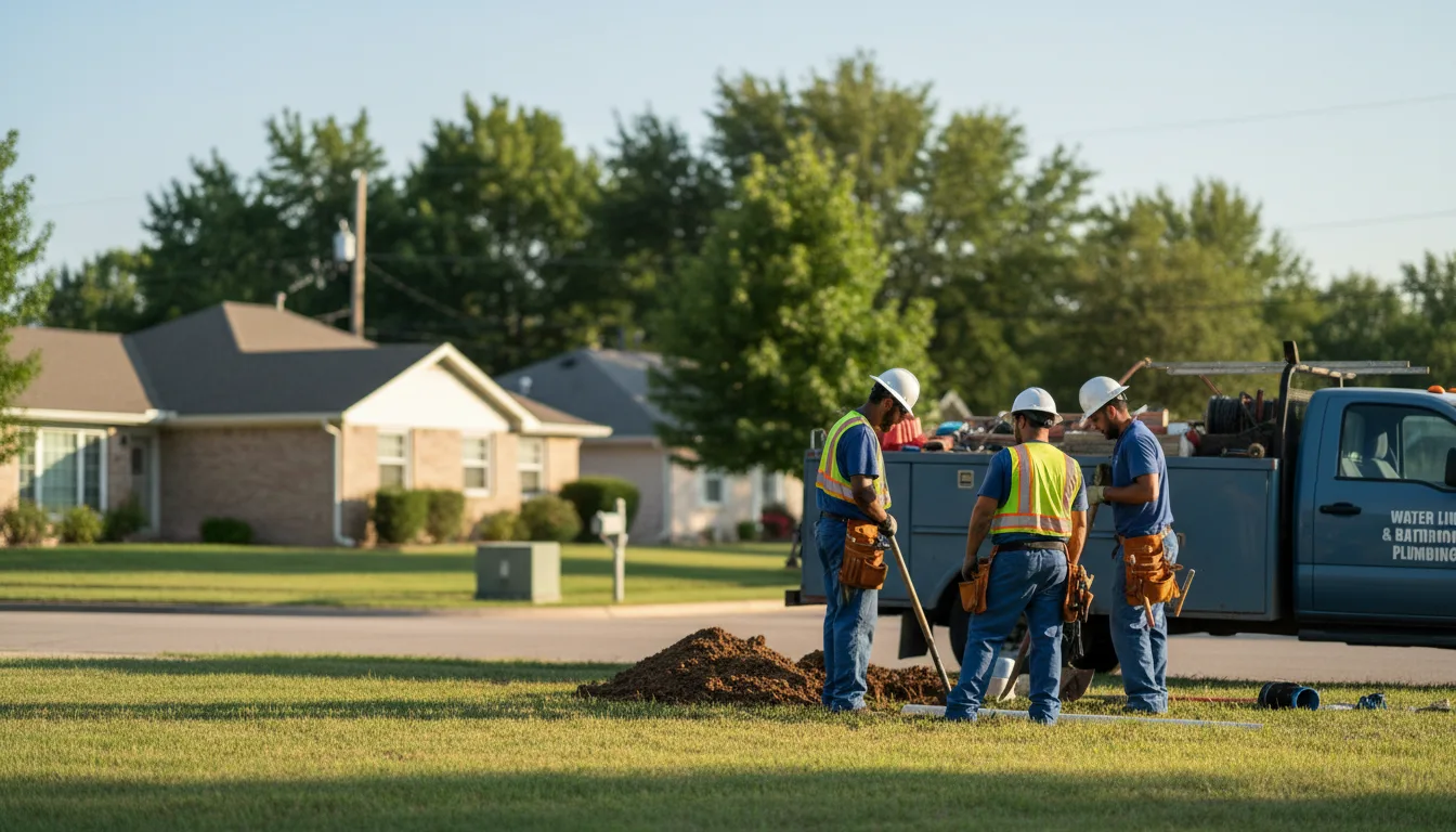 Residential water line and bathroom plumbing service in Woodston, KS